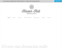 Tablet Screenshot of hauserhall.com